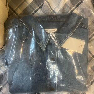 Blue Denim Button-Up Shirt